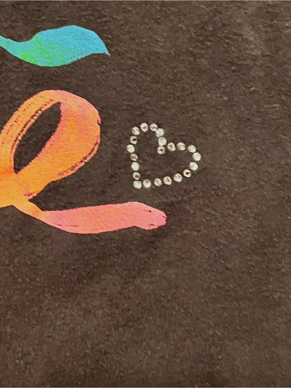 Gap Kids Girls XS 4-5 Smiles Are Free Graphic T-Shirt Black Rainbow